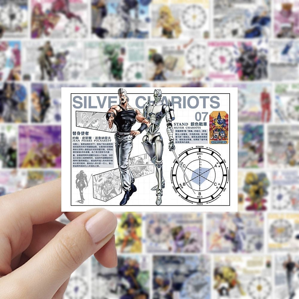 48Pcs Jojo Stand Encyclopedia Stickers