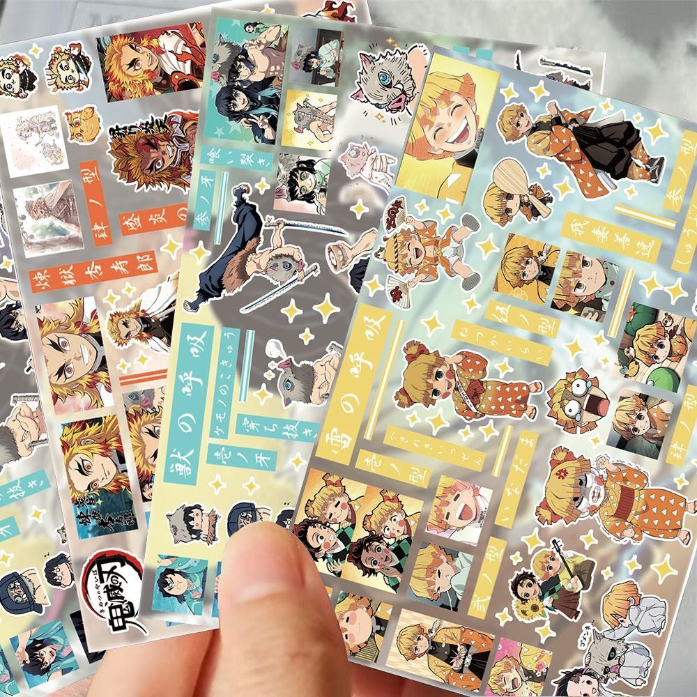 8 Sheets Demon Slayer Stickers A