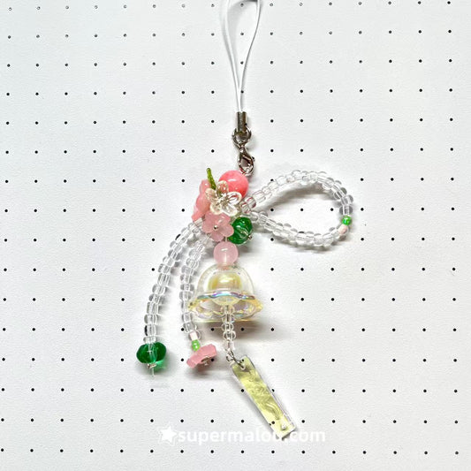 Sakura wind chime bead mobile phone chain