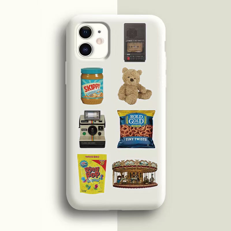 40Pcs 40 IG Style Retro Collage Teddy Bear Stickers
