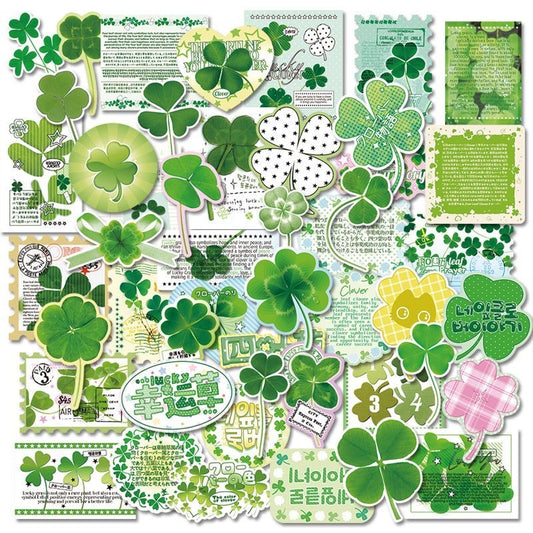 40pcs Cartoon Clover Waterproof Large Stickers