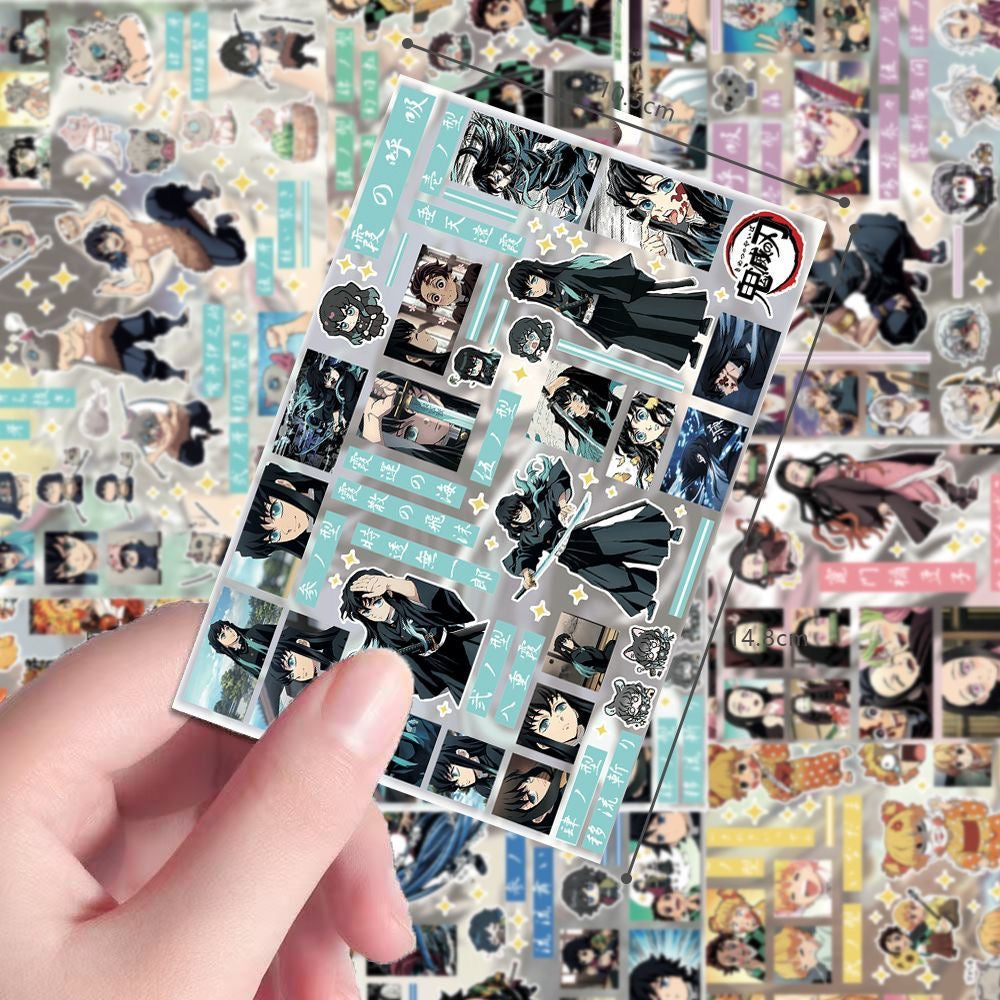 8 Sheets Demon Slayer Stickers A