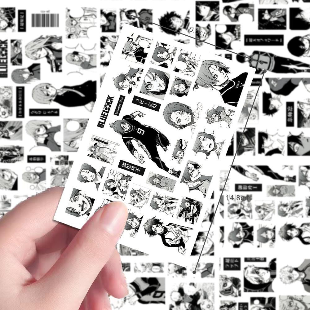 8 Sheets Blue Lock Stickers