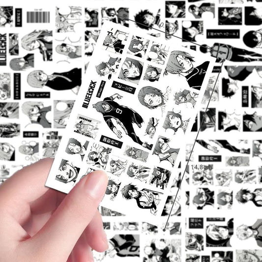 8 Sheets Blue Lock Stickers