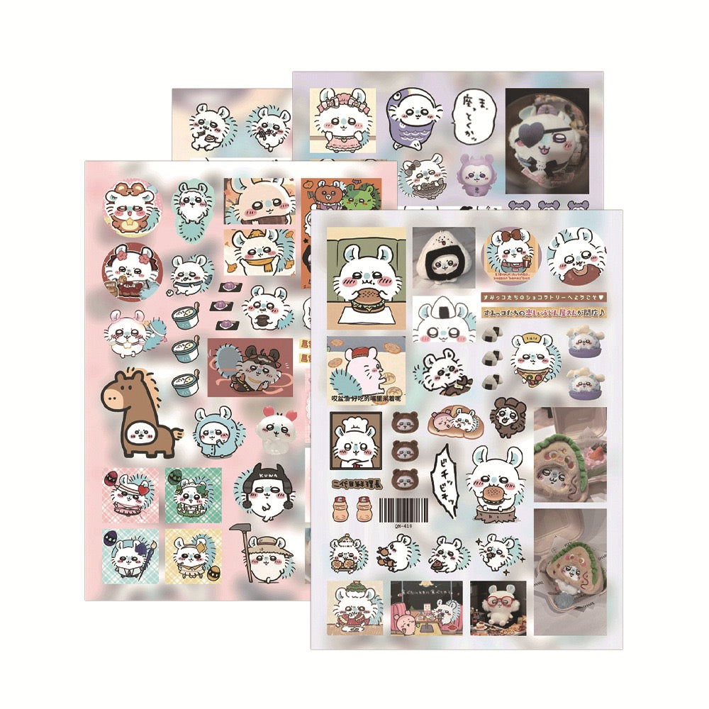 8 Sheets Chiikawa Momonga Stickers