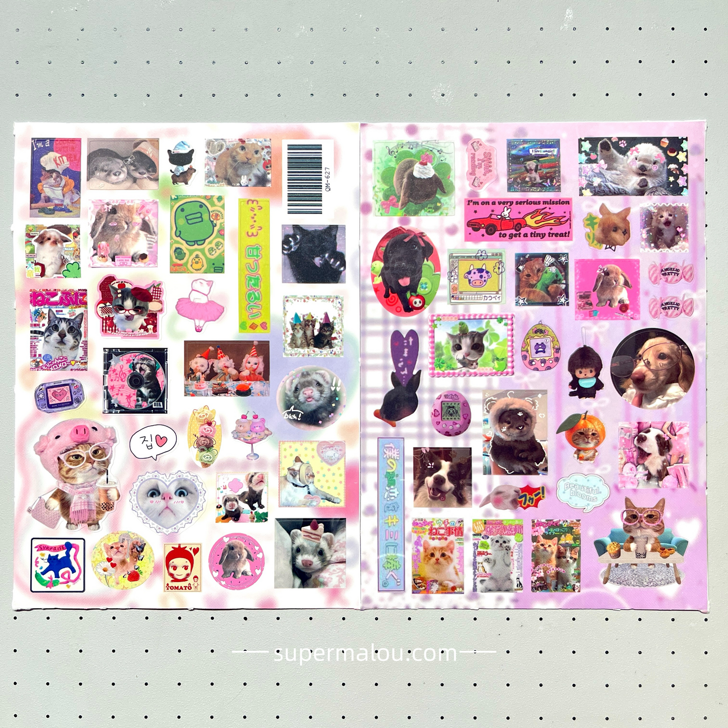 8 Sheets Retro Style Japanese Small Animals Stickers