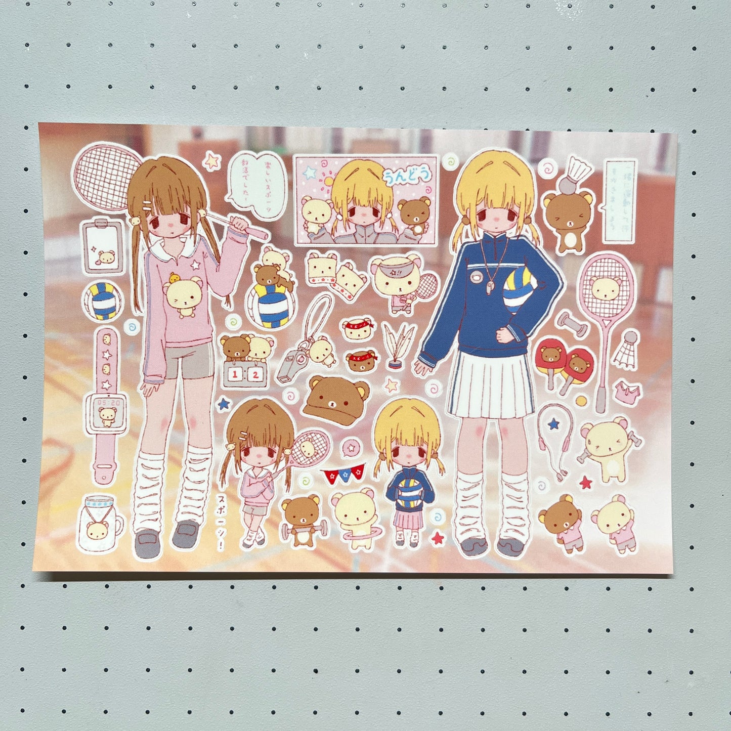 8 Sheets Vintage Rilakkuma Theme for Girls Sticker Sheets