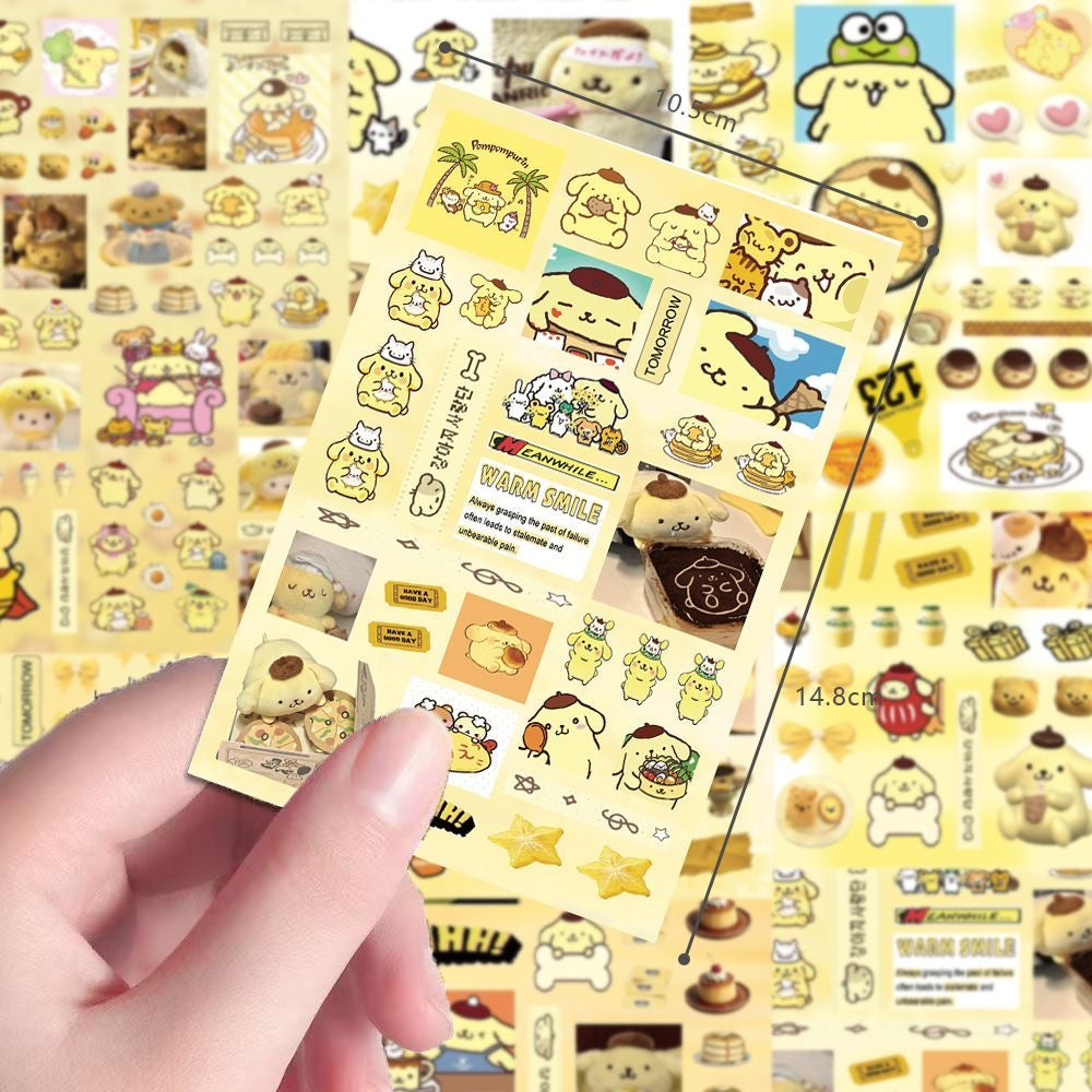 8 Sheets Pompompurin Stickers Style C