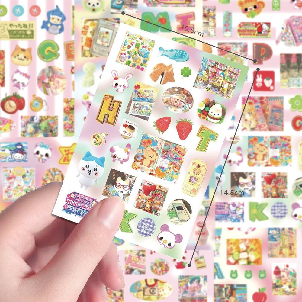 8 Sheets Heisei Retro ‌Sticker