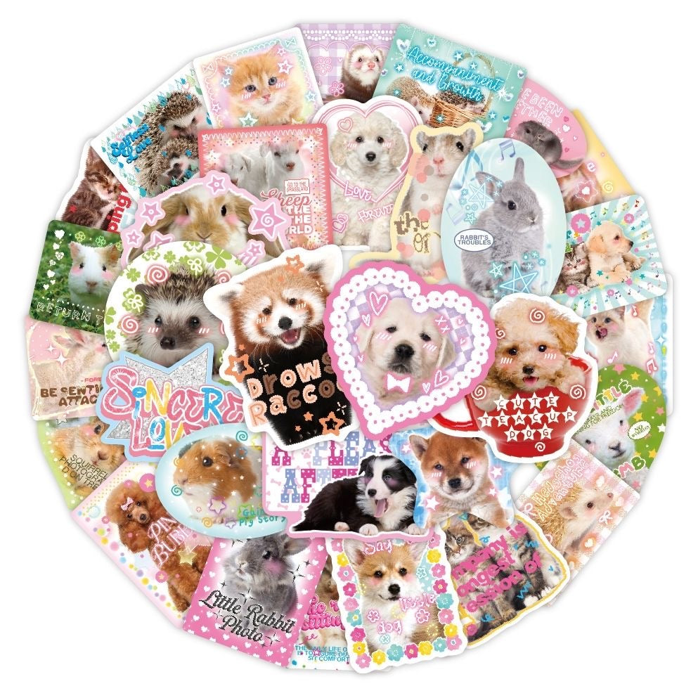 50Pcs Cute Pet Animal Stickers