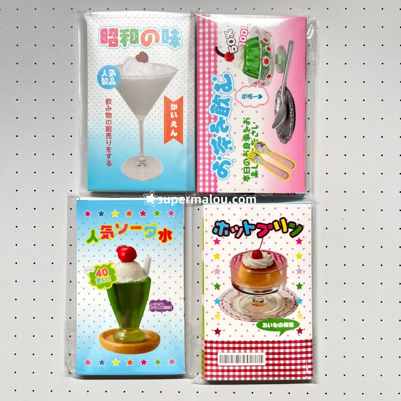 【Limited Edition】4Sets 80Pcs Retro Japanese Food Pudding Stickers
