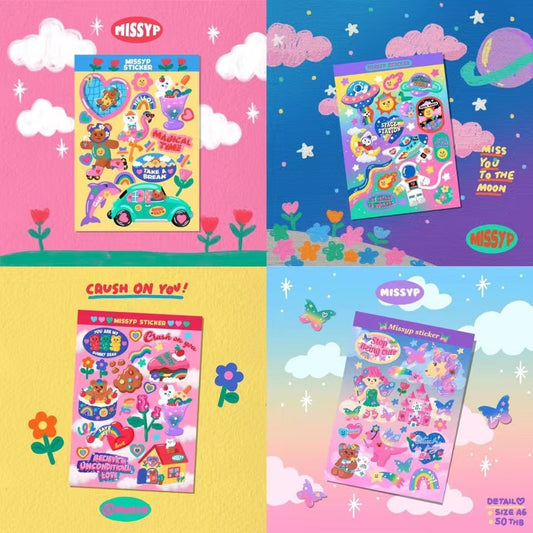 Retro Style Laser Comic Stickers