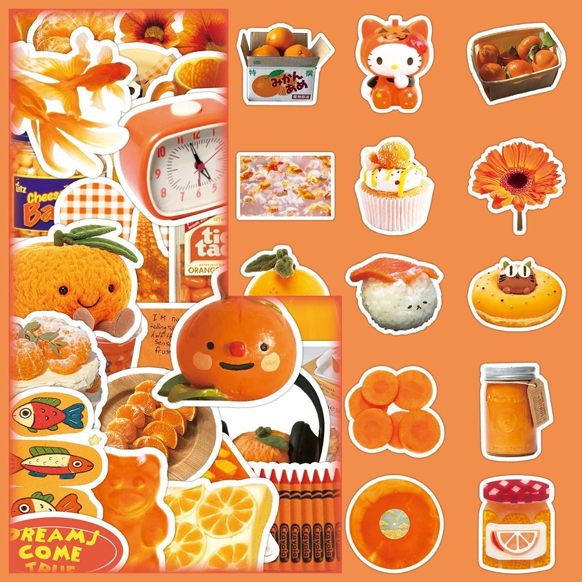 50Pcs Oranges Cute Stickers