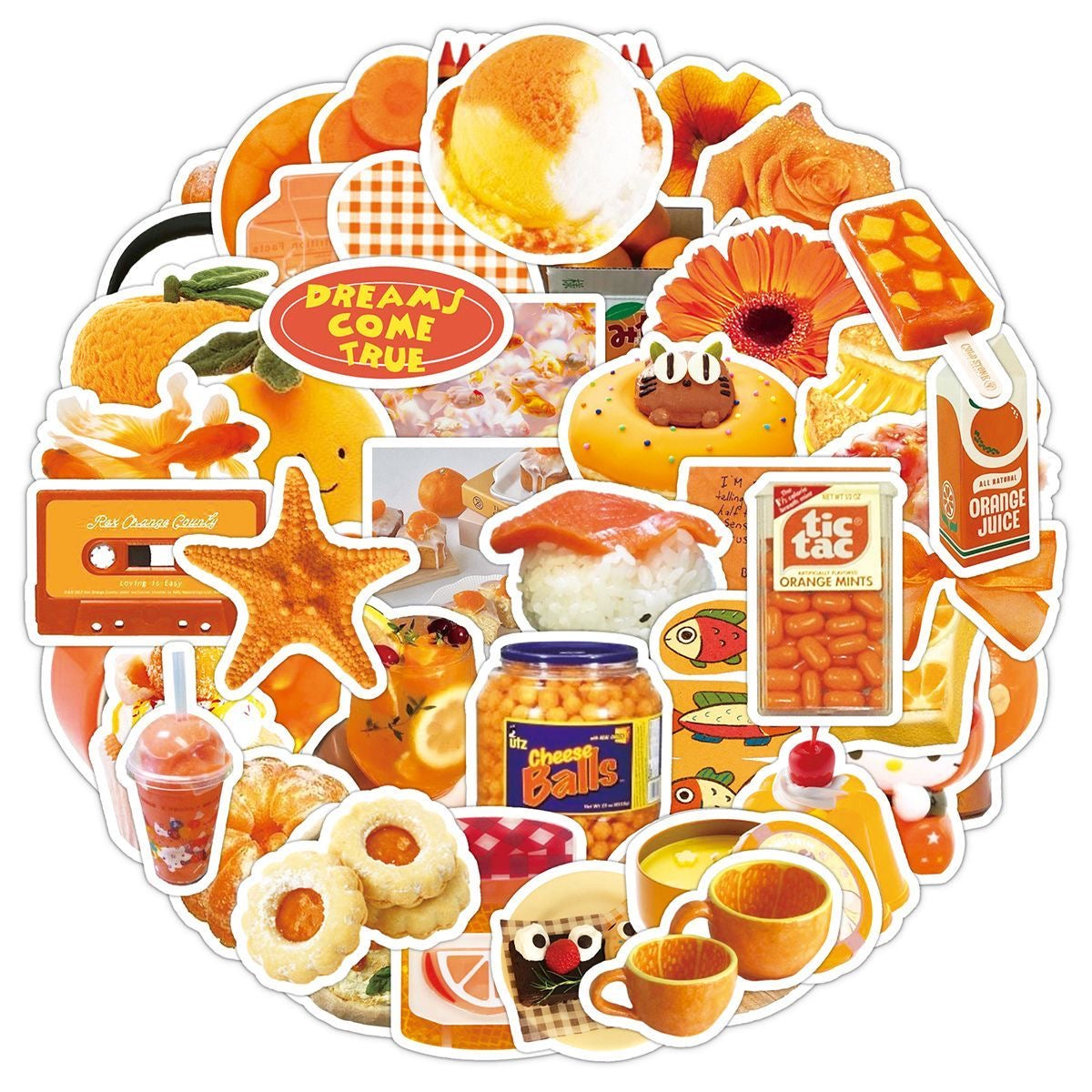 50Pcs Oranges Cute Stickers