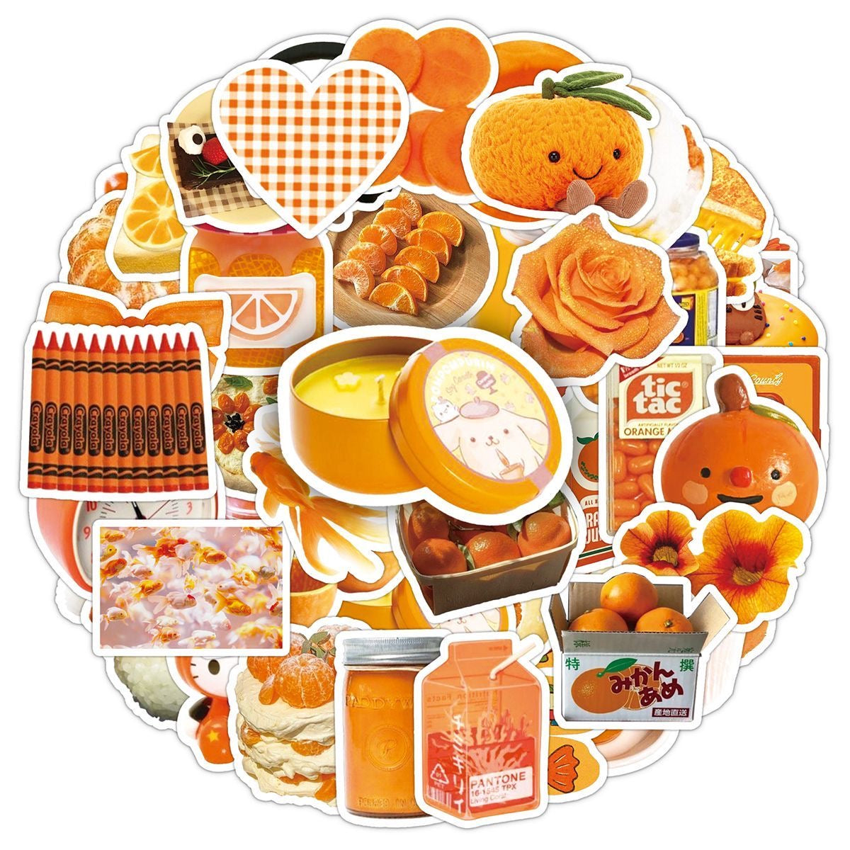 50Pcs Oranges Cute Stickers