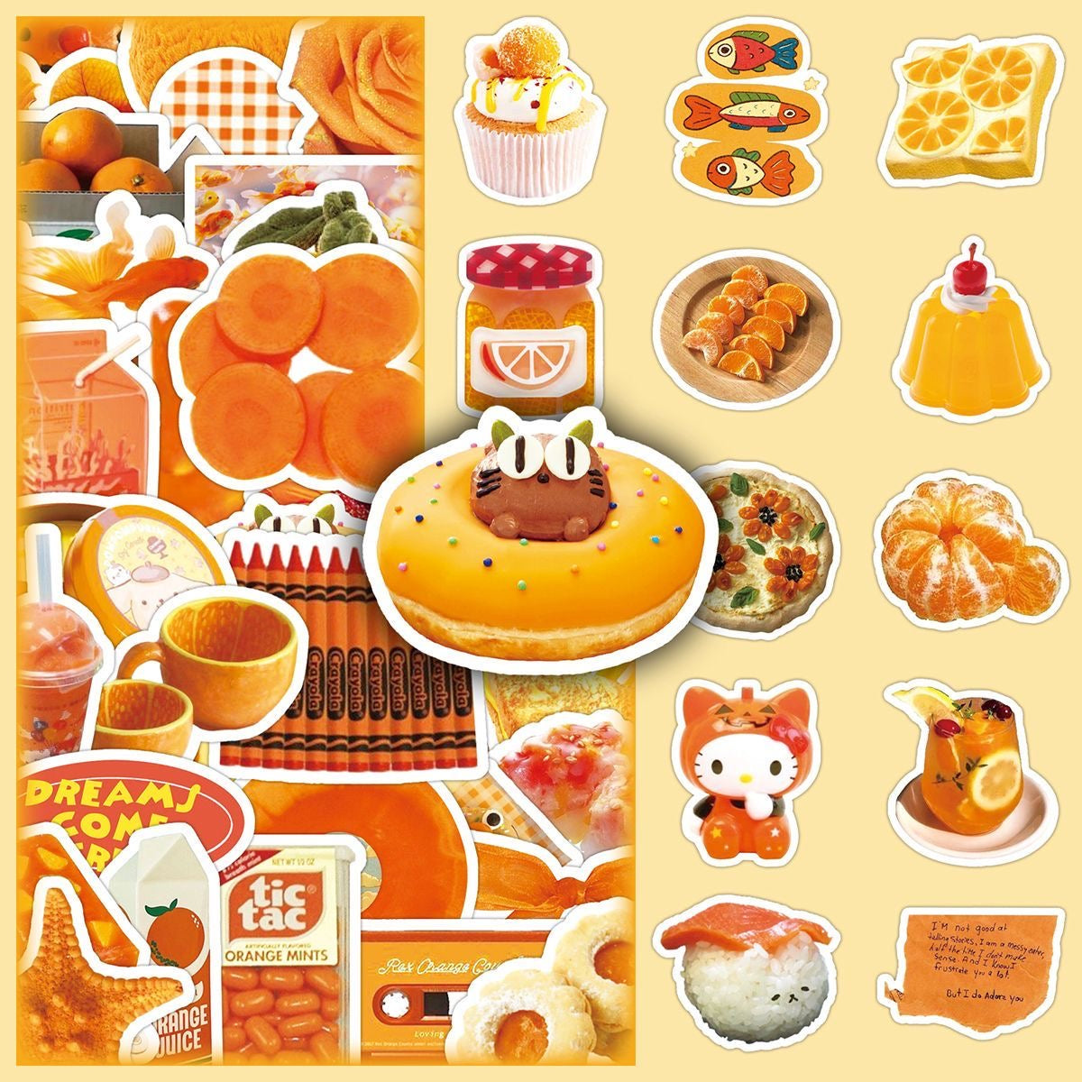 50Pcs Oranges Cute Stickers