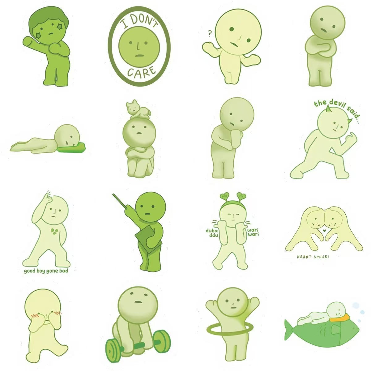 50Pcs Smiski Stickers Waterproof Stickers