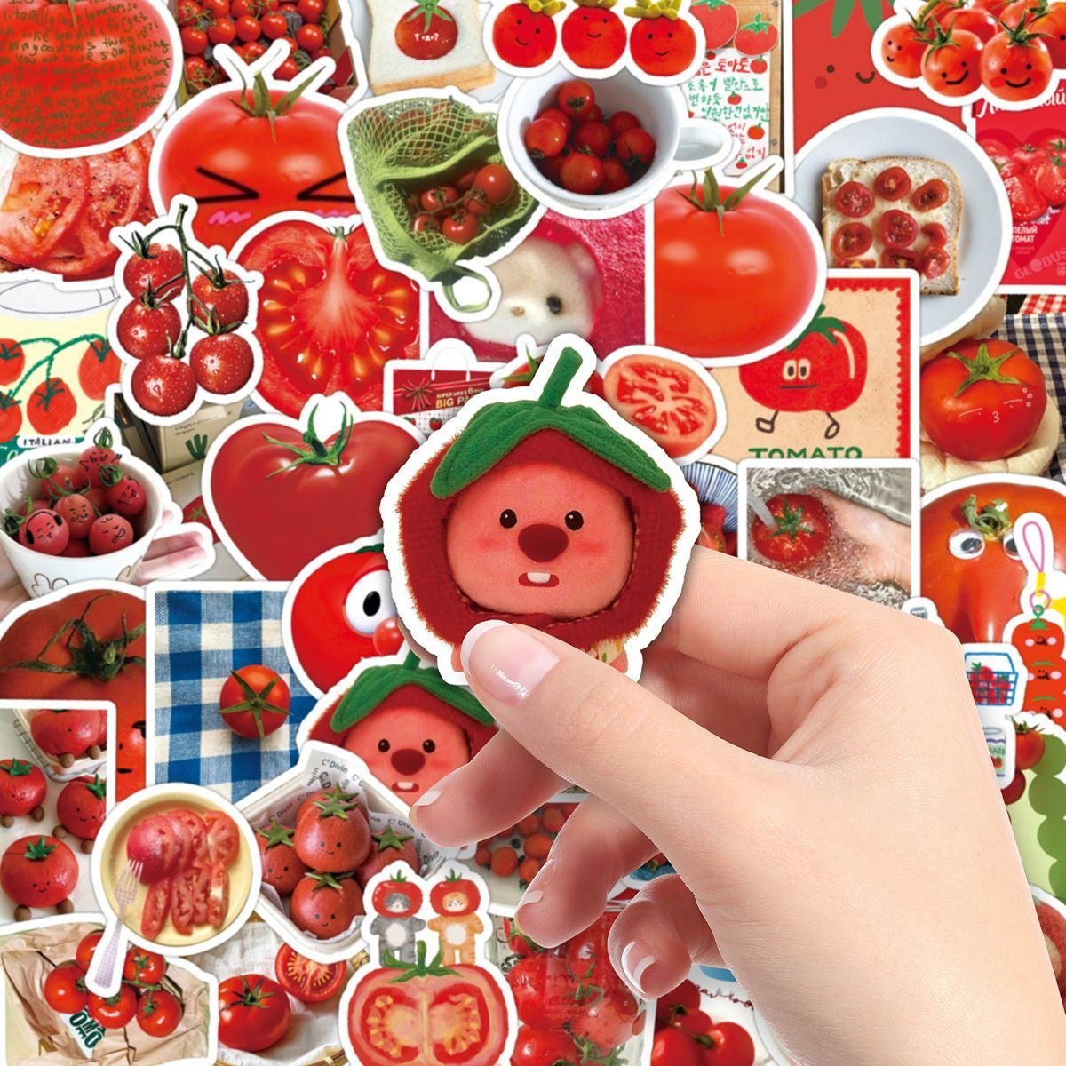 50Pcs Tomato Themed Stickers