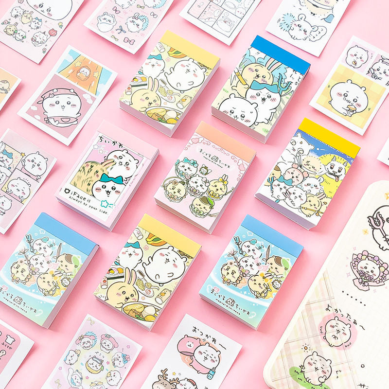 50pcs Chiikawa Cartoon Mini Sticker Book