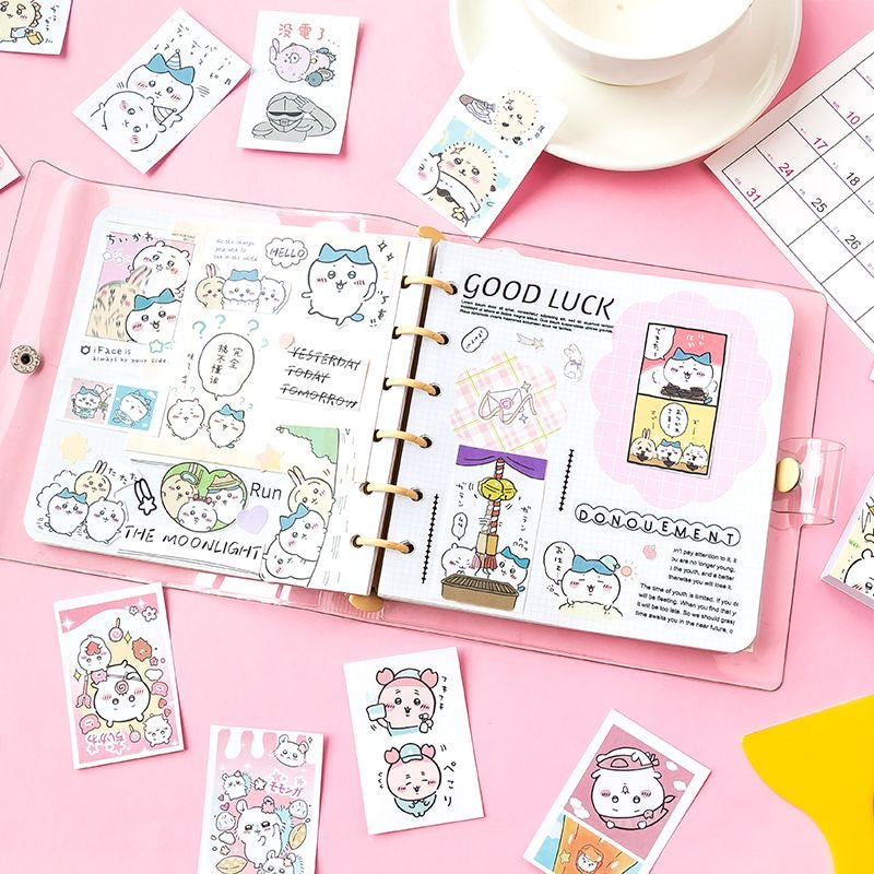 50pcs Chiikawa Cartoon Mini Sticker Book