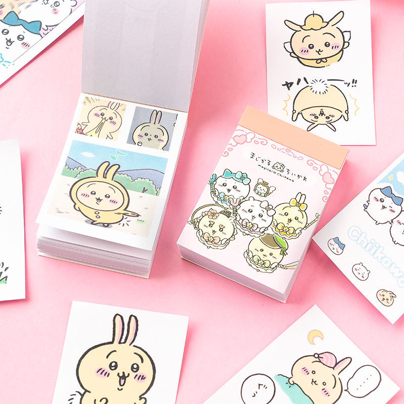 50pcs Chiikawa Cartoon Mini Sticker Book