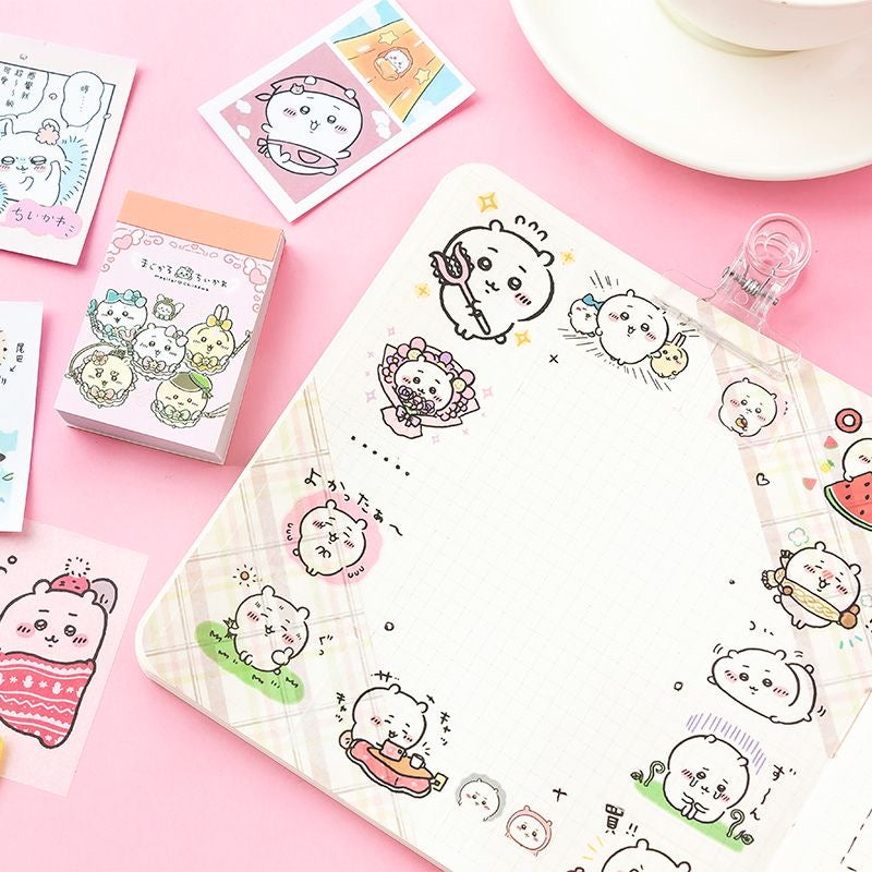 50pcs Chiikawa Cartoon Mini Sticker Book