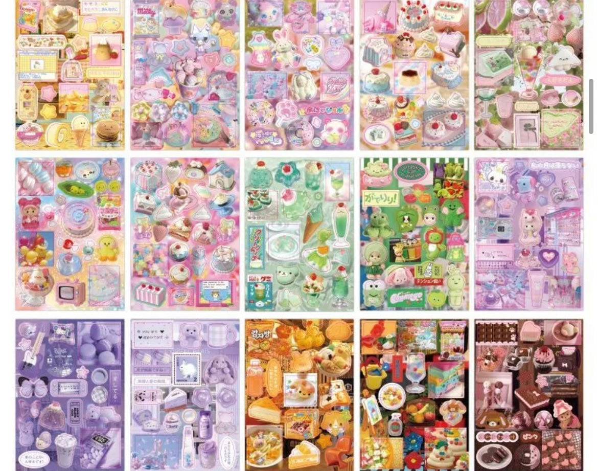 50Pages Cute Bear Japanese sticker Book Scrapbook Material