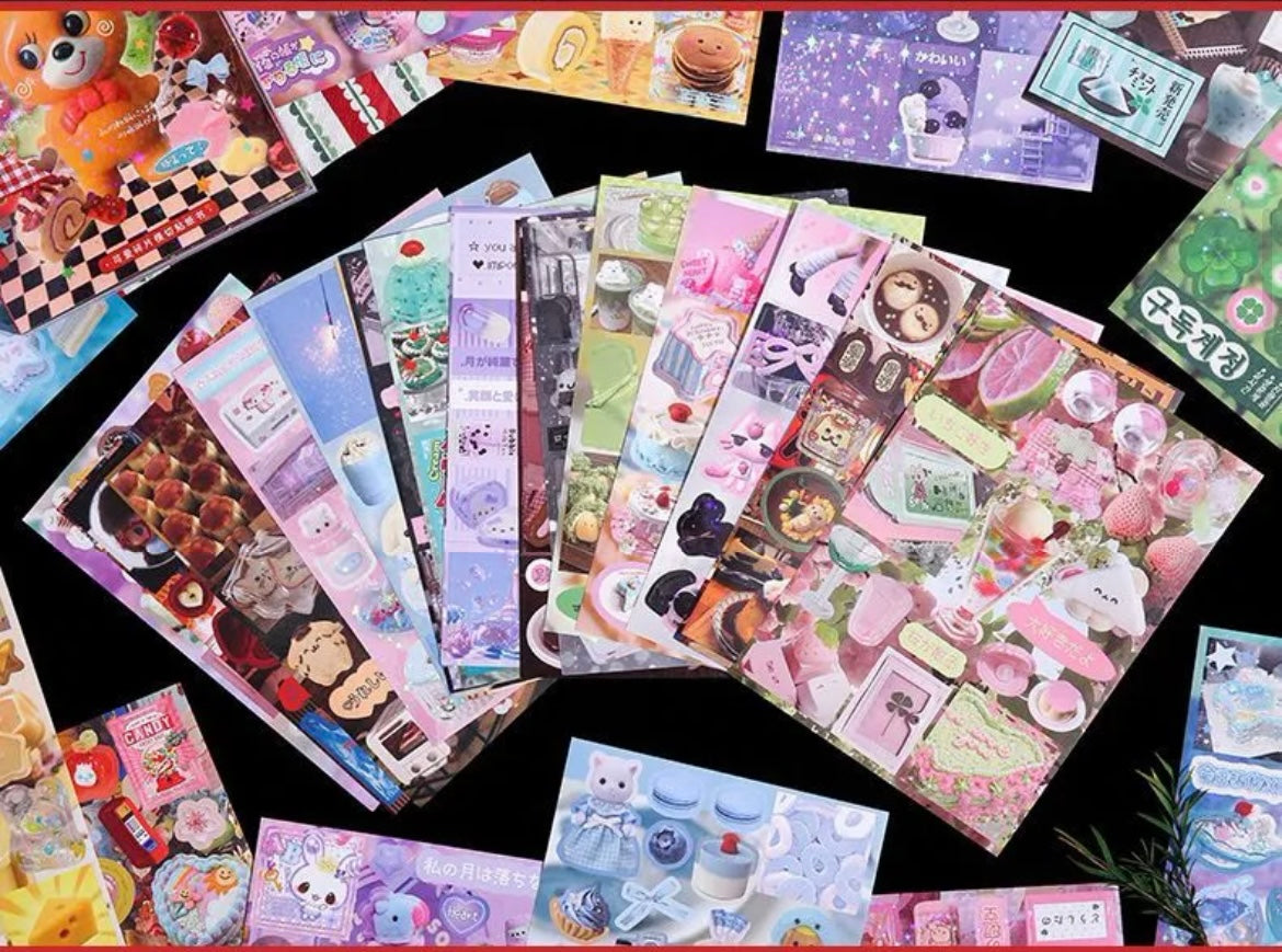 50Pages Cute Bear Japanese sticker Book Scrapbook Material