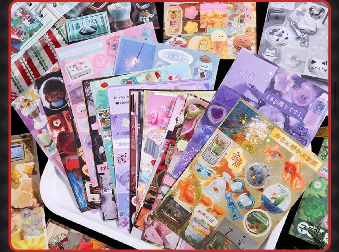 50Pages Cute Bear Japanese sticker Book Scrapbook Material