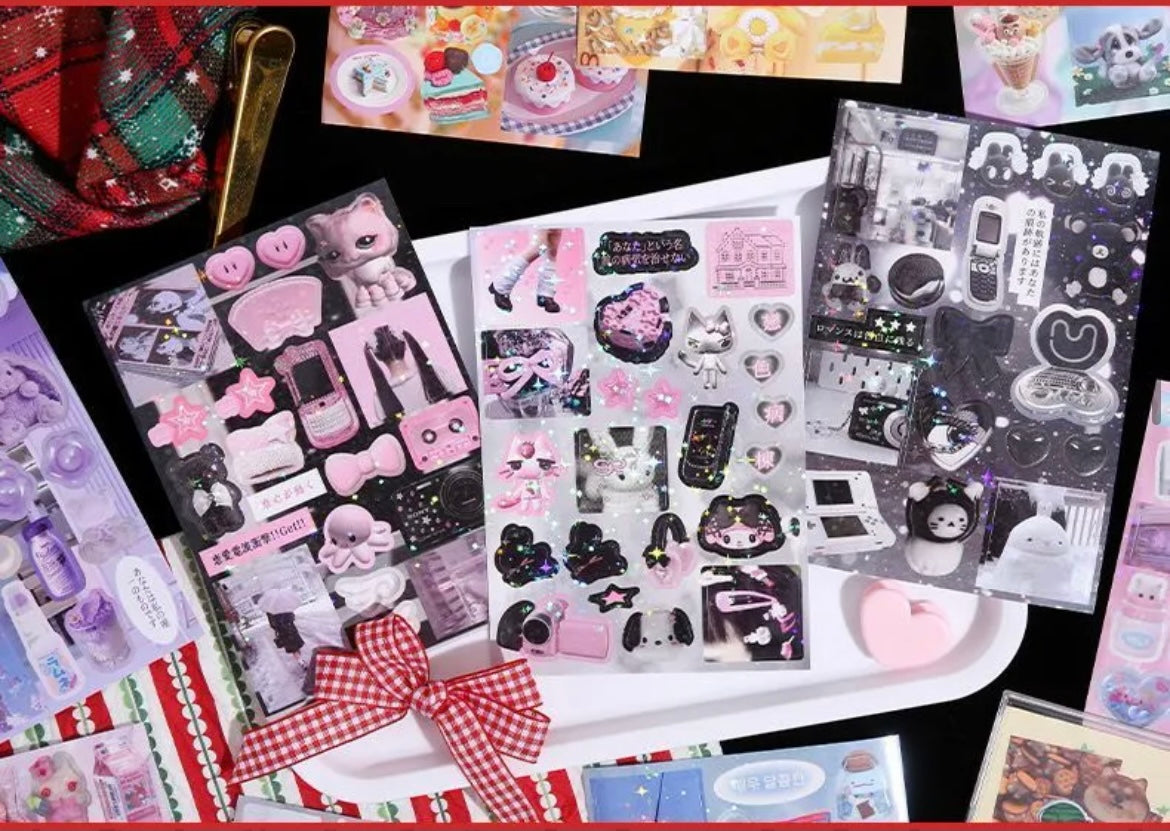 50Pages Cute Bear Japanese sticker Book Scrapbook Material