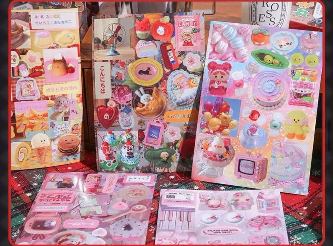 50Pages Cute Bear Japanese sticker Book Scrapbook Material