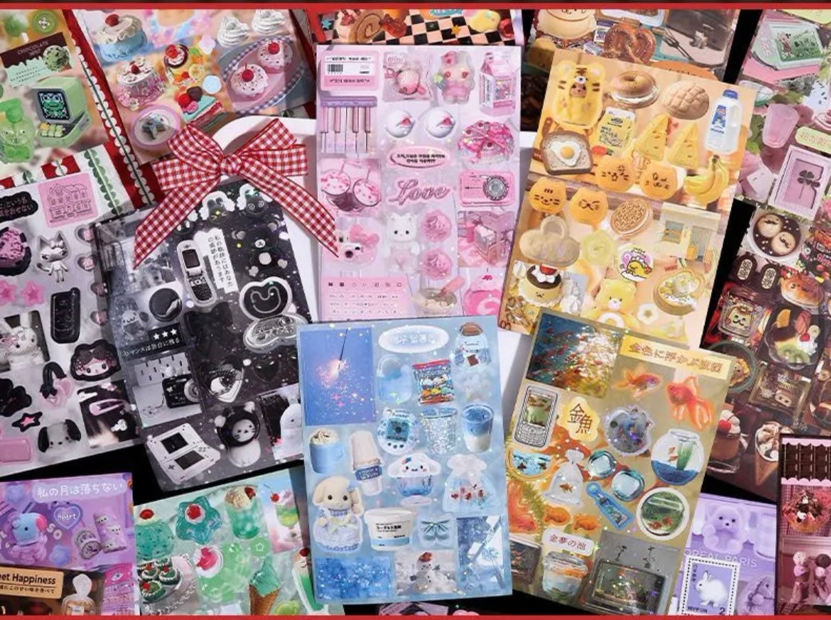 50Pages Cute Bear Japanese sticker Book Scrapbook Material