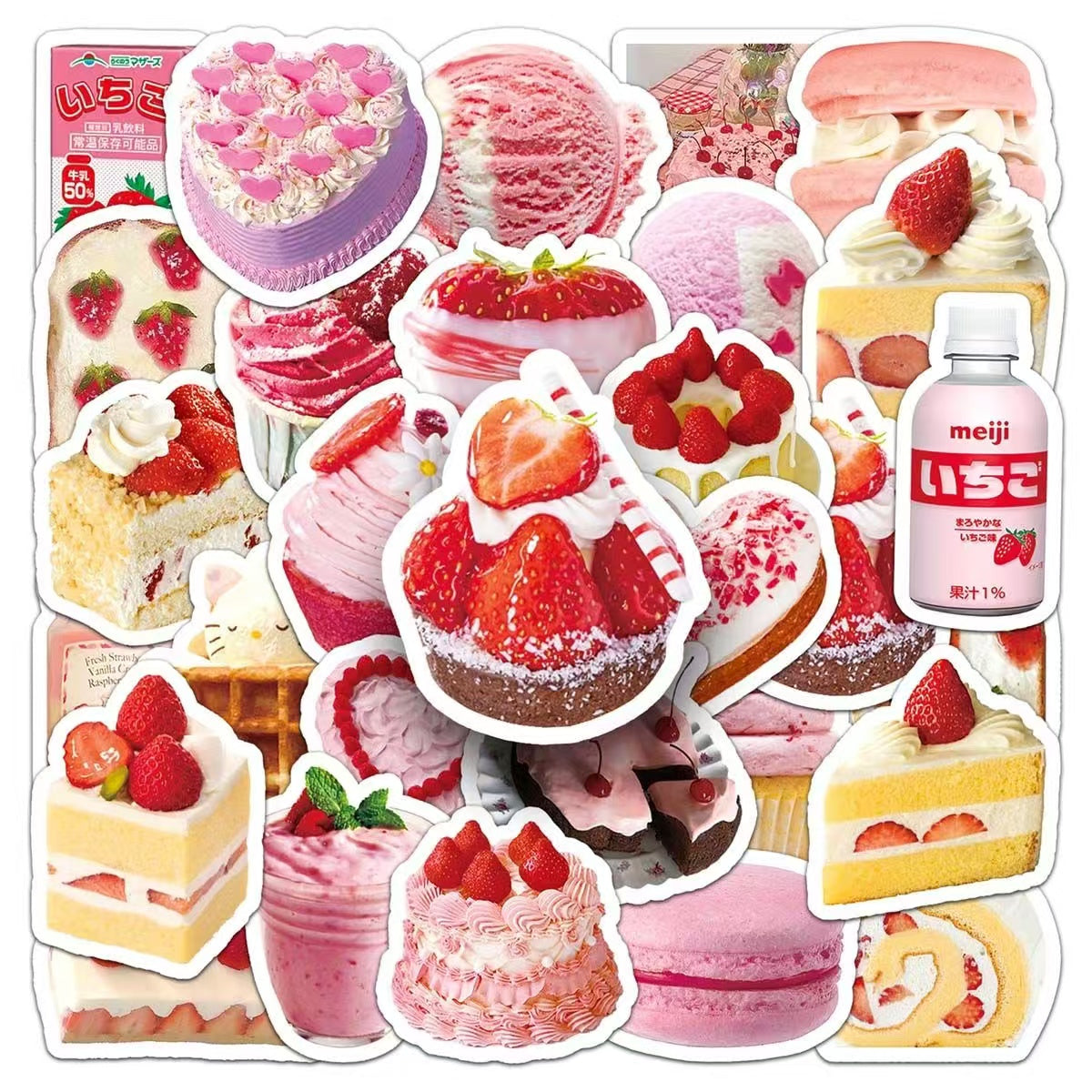 50pcs Dessert Graffiti Personalized Cake Stickers