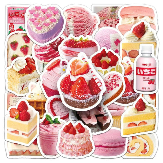 50pcs Dessert Graffiti Personalized Cake Stickers