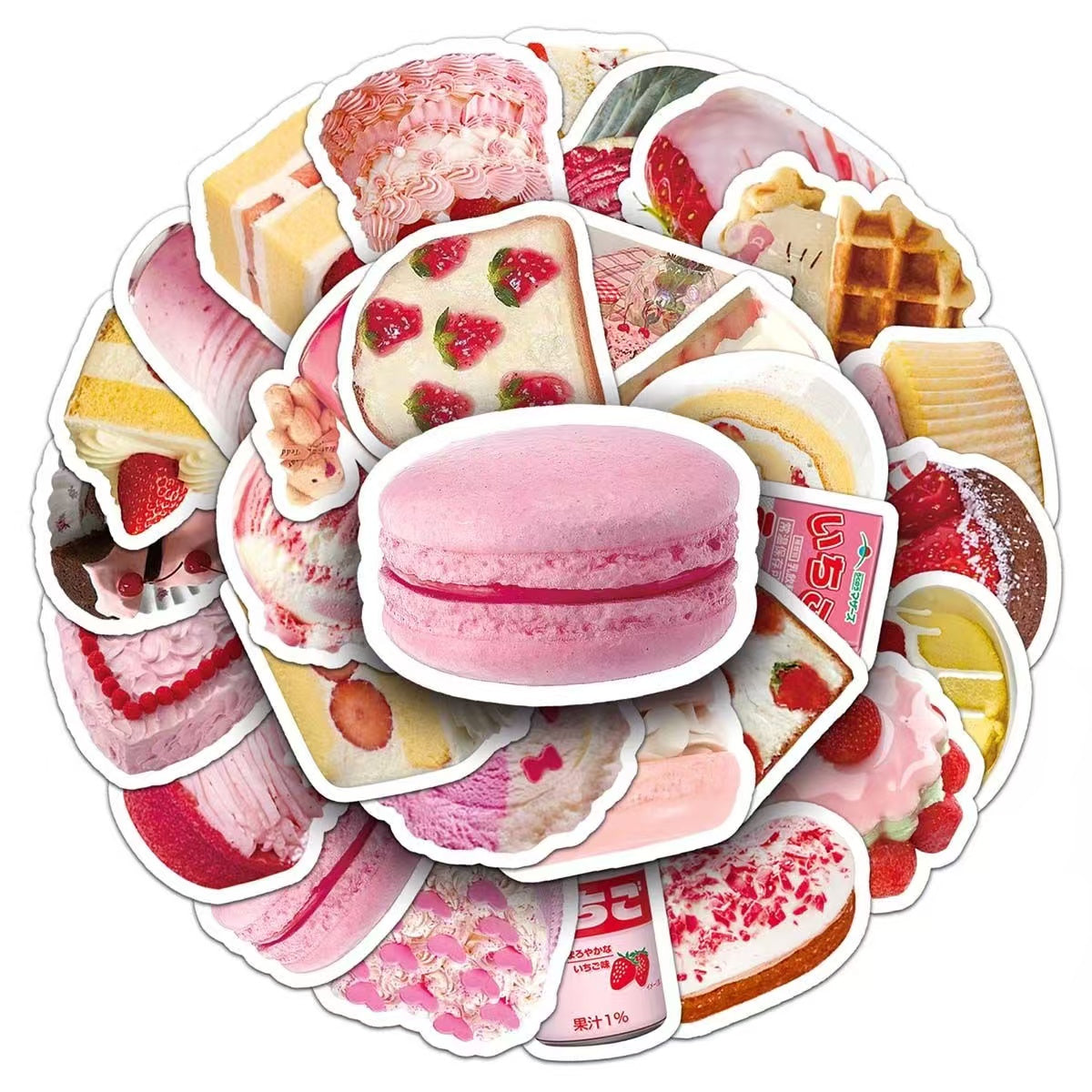 50pcs Dessert Graffiti Personalized Cake Stickers