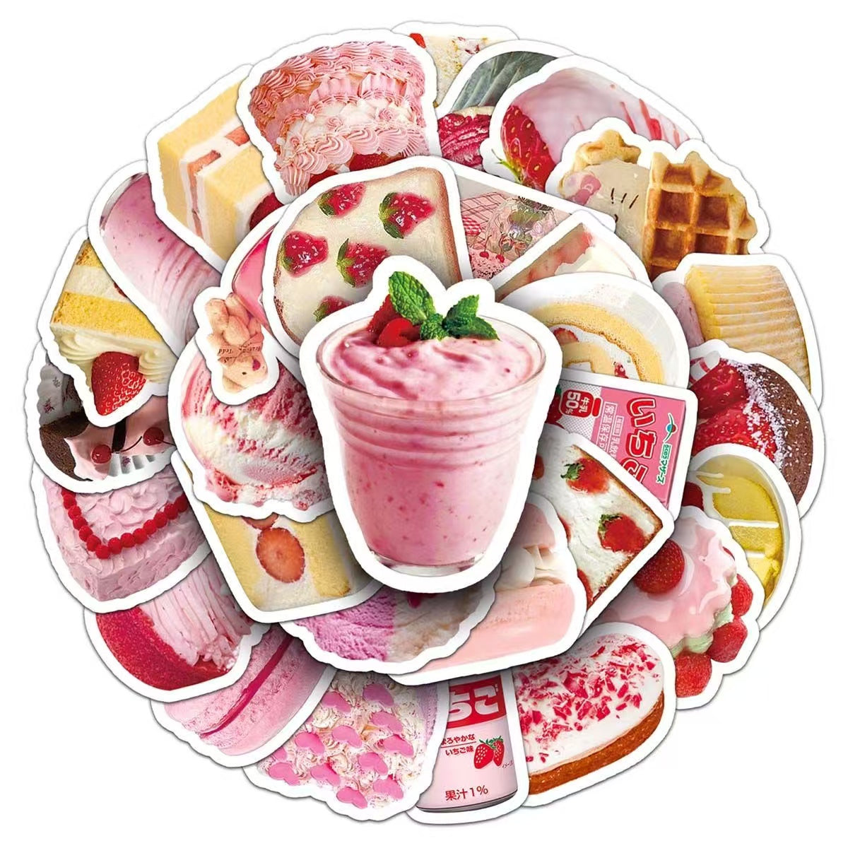 50pcs Dessert Graffiti Personalized Cake Stickers