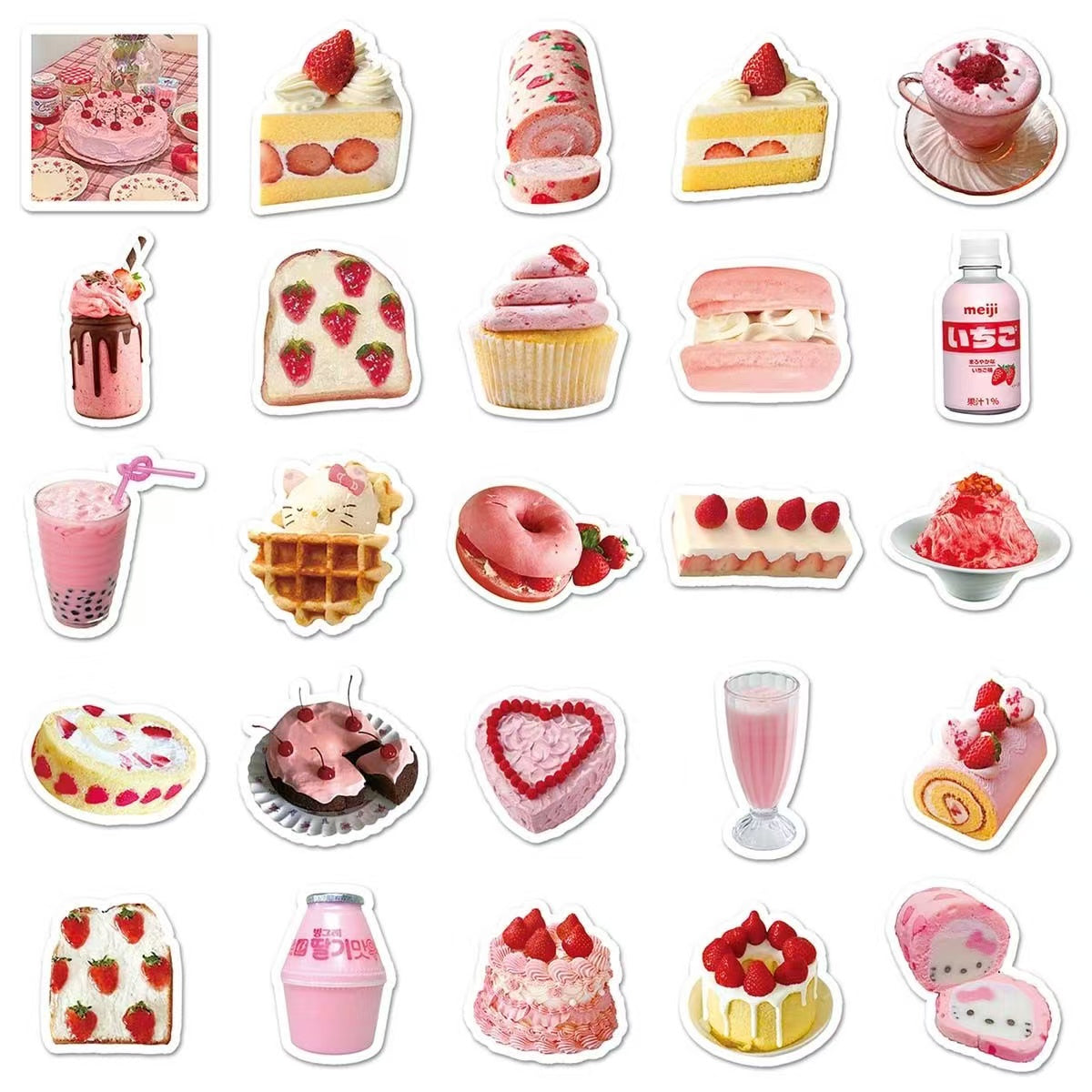 50pcs Dessert Graffiti Personalized Cake Stickers