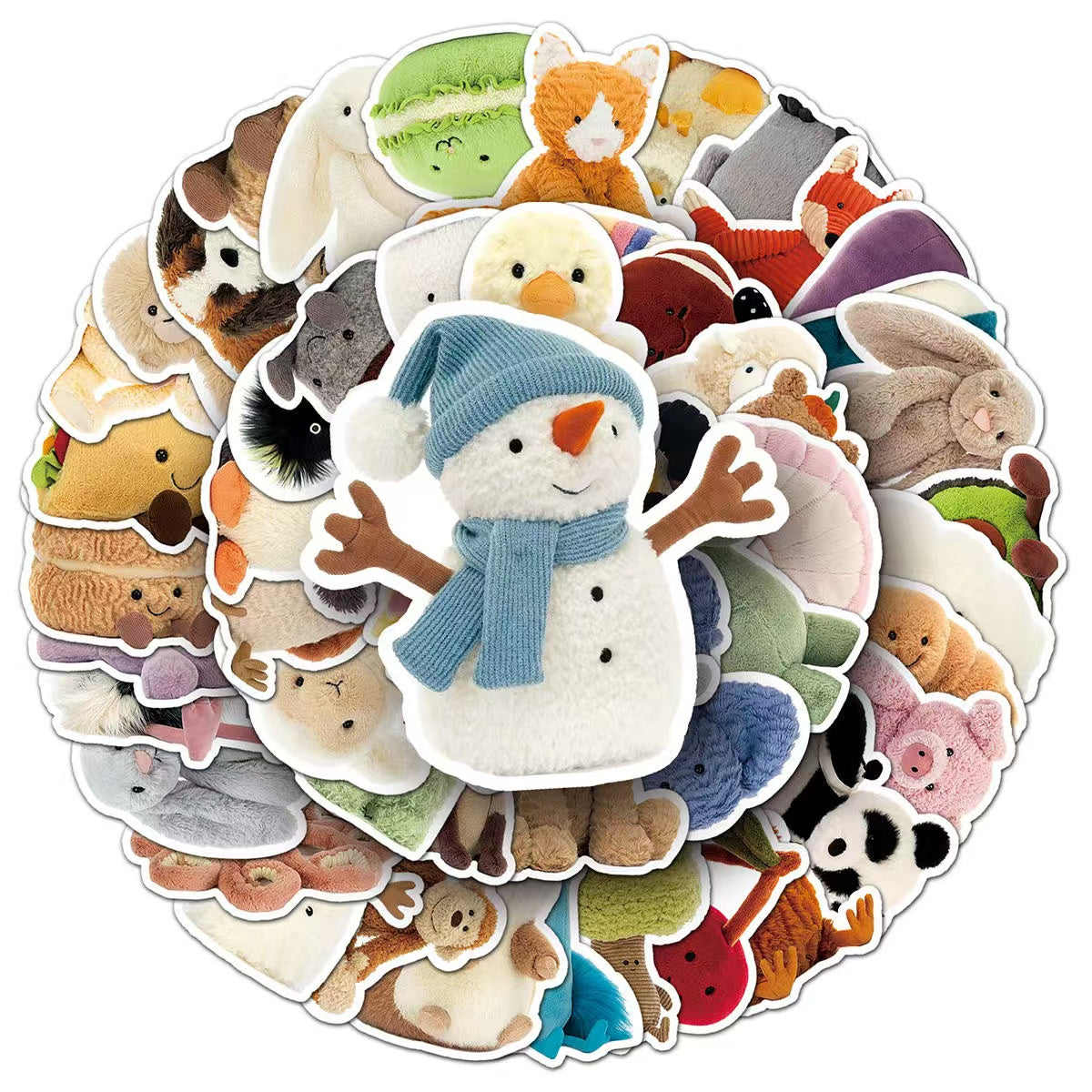 51 Pcs Plush Toy Cartoon stickers