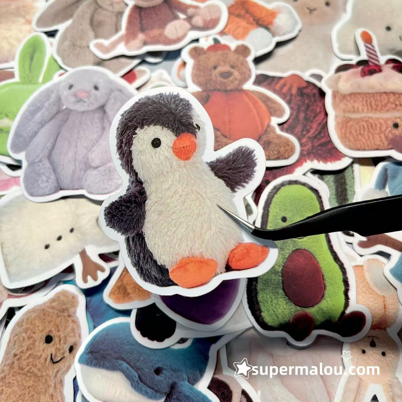 51 Pcs Plush Toy Cartoon stickers