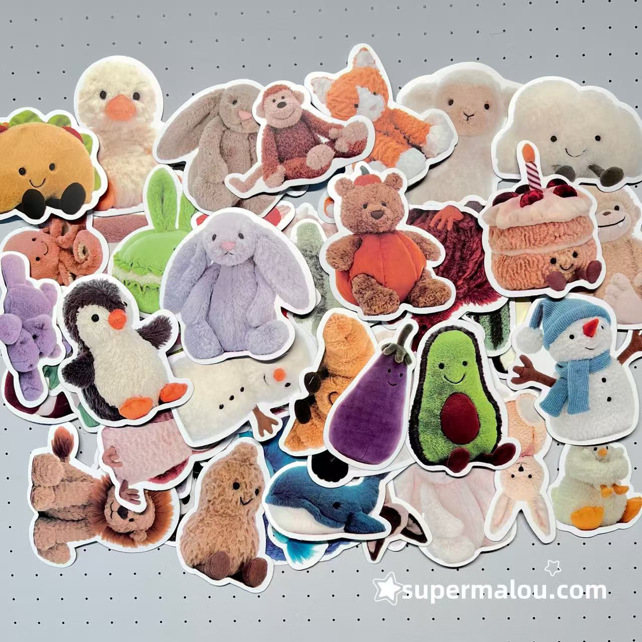 51 Pcs Plush Toy Cartoon stickers