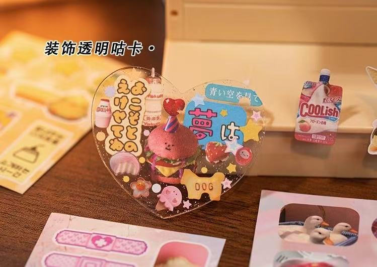 54 Pages Japanese Ancient Early Four-Color Mini Sticker Book