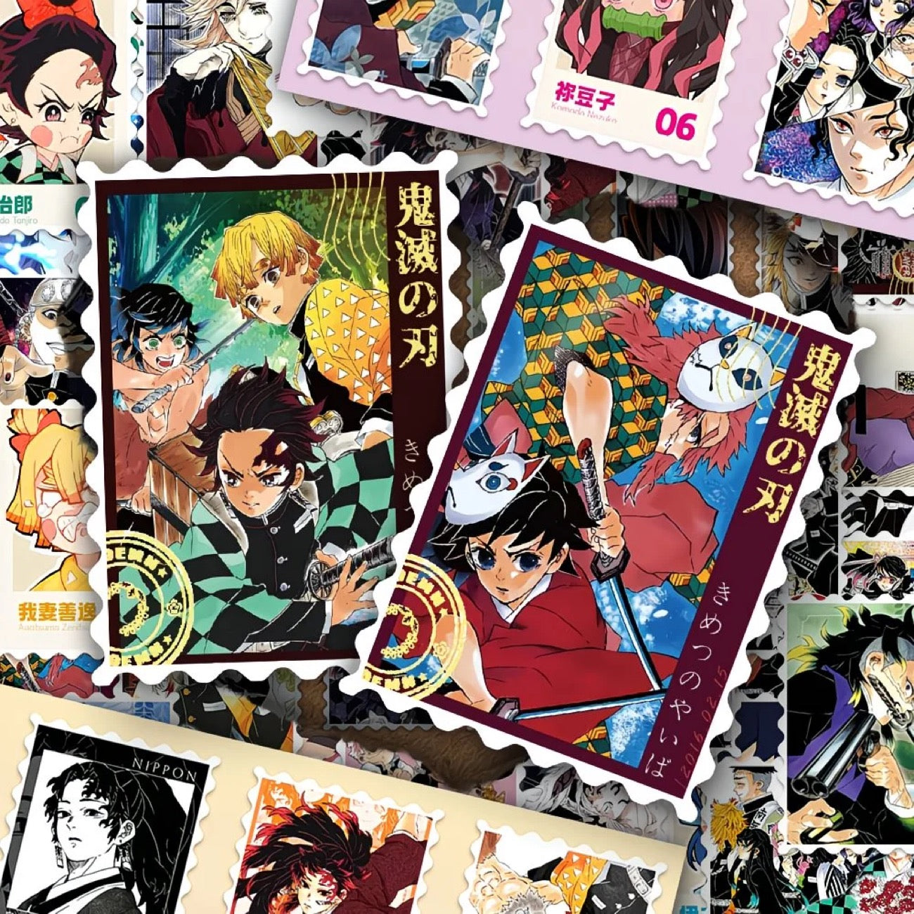 54Pcs Demon Slayer Stam Waterproof Stickers