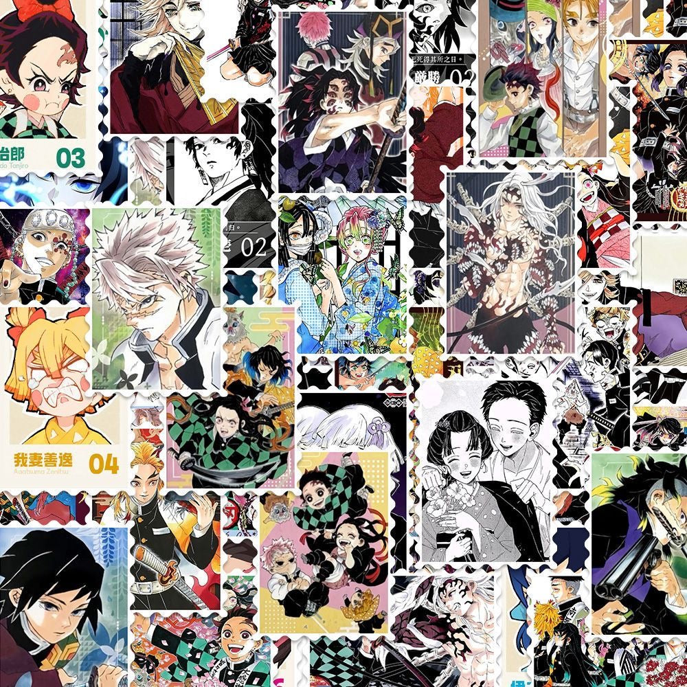 54Pcs Demon Slayer Stam Waterproof Stickers