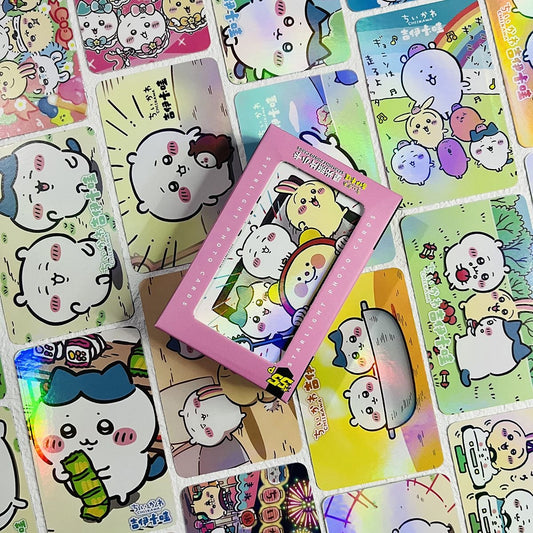 55Pcs Chiikawa Starlight Laser Lomo Flash Cards（Not Stickers)