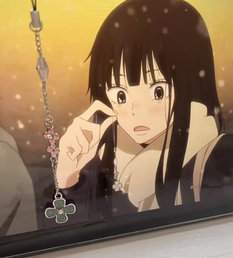 Four Leaf Clover Long Phone Chain