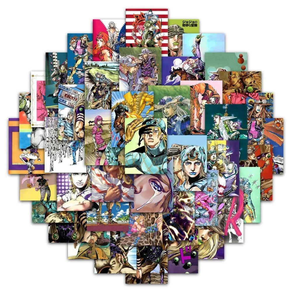 60Pcs JoJo's Bizarre Adventure Steel Ball Run Stickers