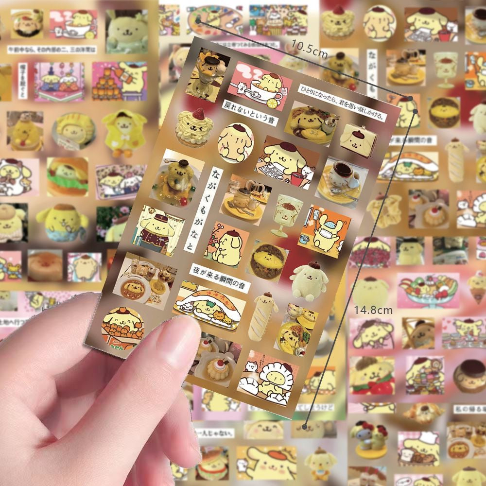 8 Sheets Pompompurin Stickers Style B