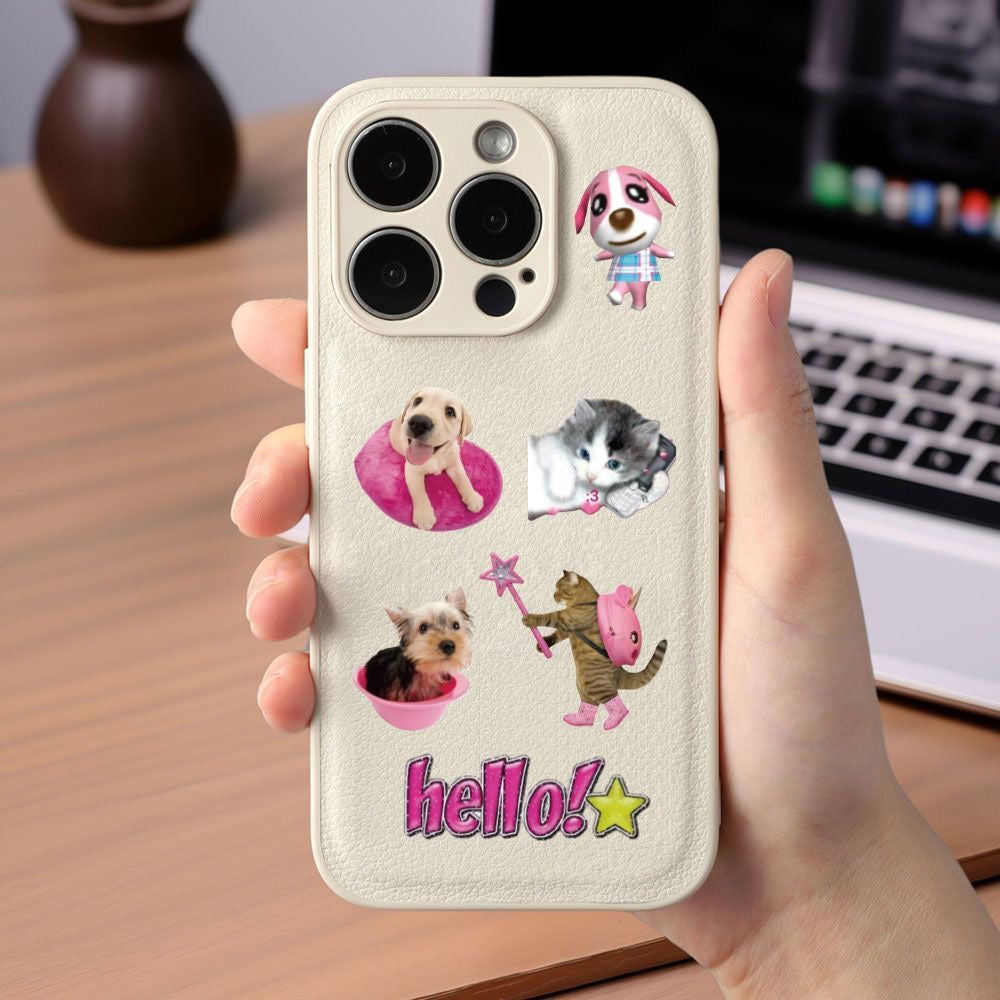 8 Sheets Of Cute Pet Close-up Stickers For Diary