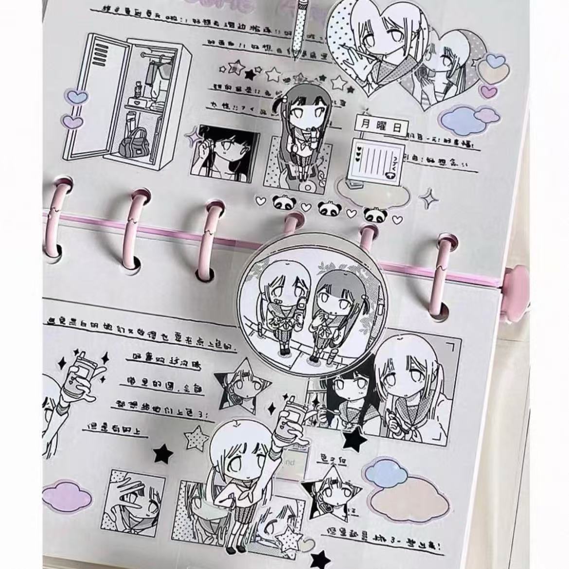 5M Black And White Schoolmates Sticker Roll