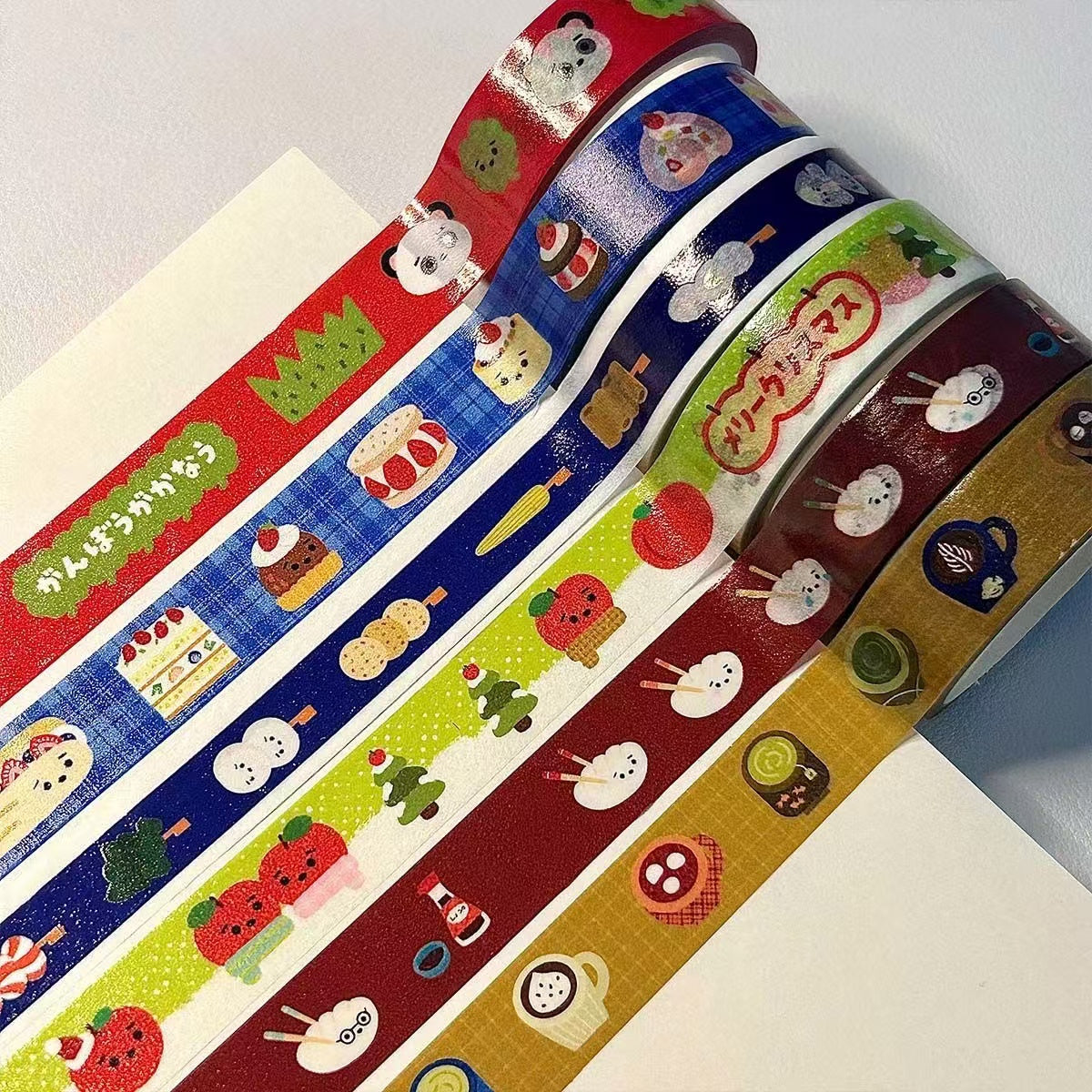 5M Japanese Retro Cartoon Food Sticker Roll